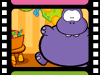 Wippo se eleva inflando globos.